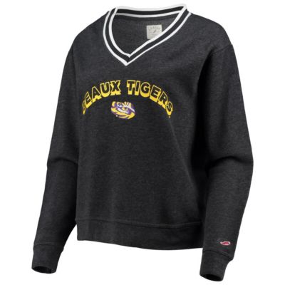 NCAA ed LSU Tigers Victory Springs Tri-Blend V-Neck Pullover Sweatshirt