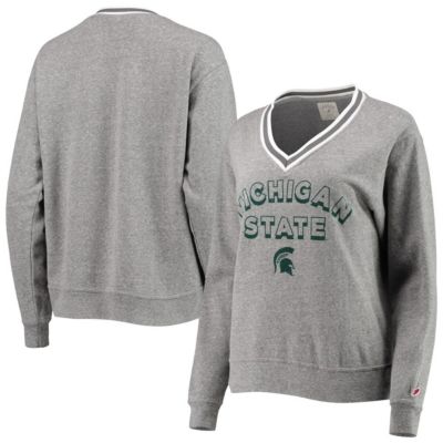 NCAA ed Michigan State Spartans Victory Springs Tri-Blend V-Neck Pullover Sweatshirt