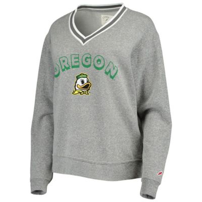 NCAA ed Oregon Ducks Victory Springs Tri-Blend V-Neck Pullover Sweatshirt