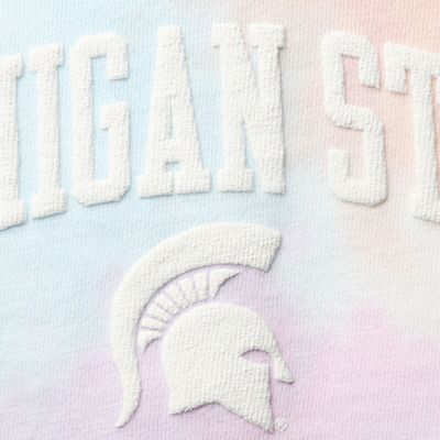 NCAA Michigan State Spartans Tie-Dye Cropped Pullover Hoodie
