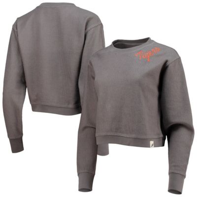NCAA Clemson Tigers Corded Timber Cropped Pullover Sweatshirt