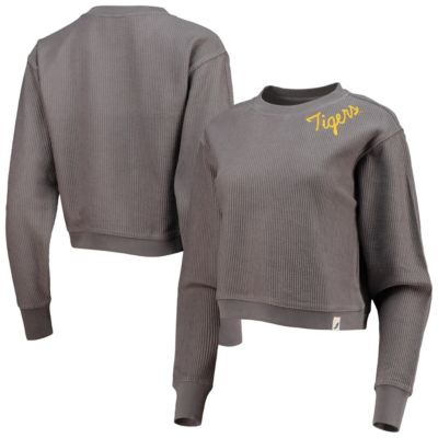 NCAA LSU Tigers Corded Timber Cropped Pullover Sweatshirt