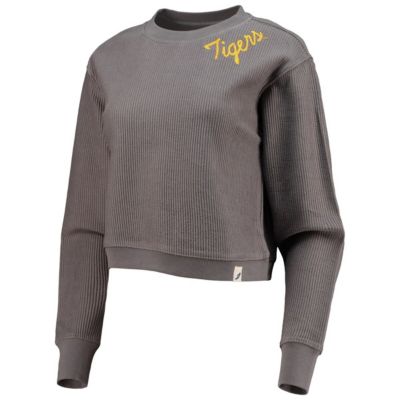 NCAA LSU Tigers Corded Timber Cropped Pullover Sweatshirt