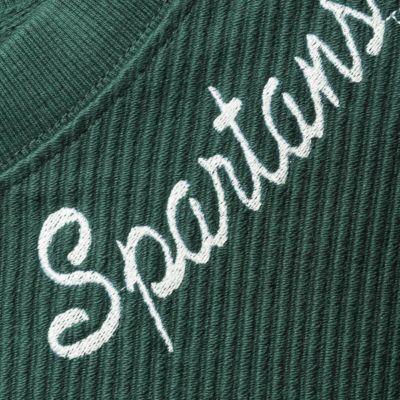 NCAA Michigan State Spartans Corded Timber Cropped Pullover Sweatshirt