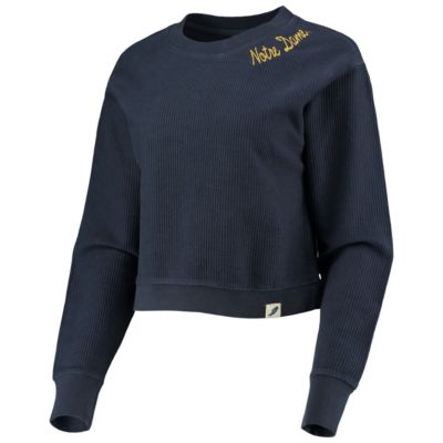 NCAA Notre Dame Fighting Irish Corded Timber Cropped Pullover Sweatshirt