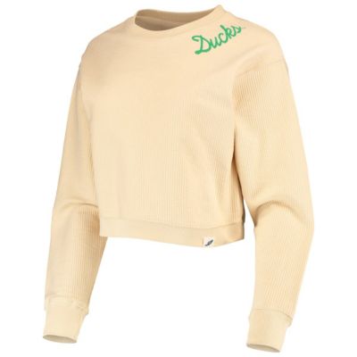 NCAA Oregon Ducks Corded Timber Cropped Pullover Sweatshirt