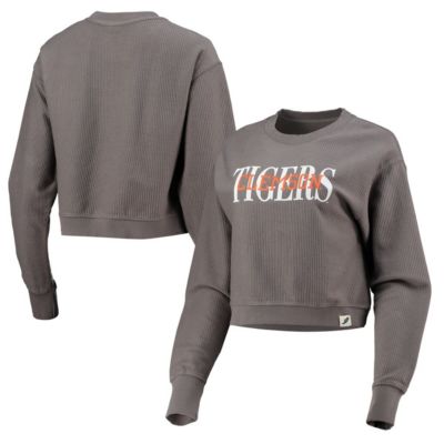NCAA Clemson Tigers Classic Corded Timber Crop Pullover Sweatshirt