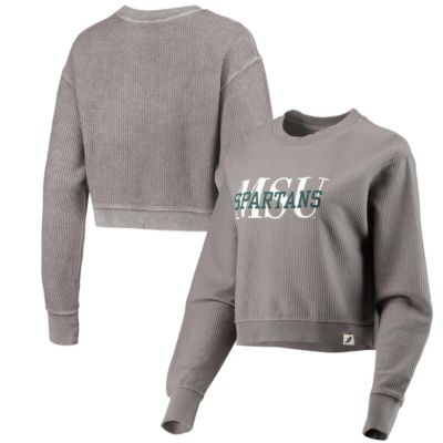 NCAA Michigan State Spartans Classic Corded Timber Crop Pullover Sweatshirt