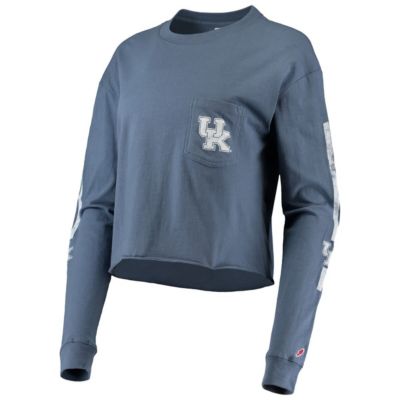 NCAA Kentucky Wildcats Clothesline Cotton Midi Crop Long Sleeve T-Shirt