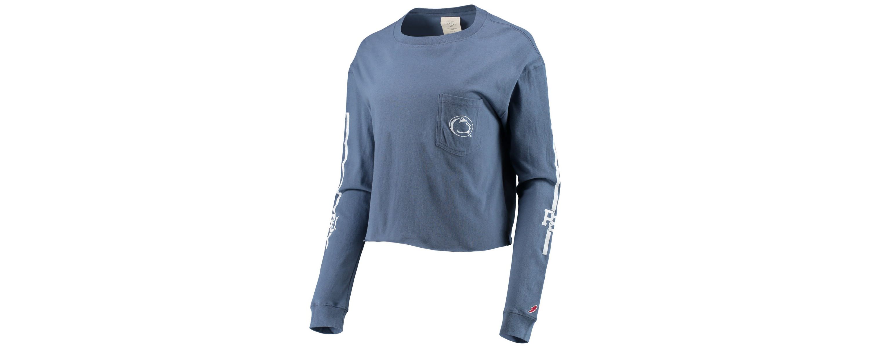 NCAA Penn State Nittany Lions Clothesline Cotton Midi Crop Long Sleeve T-Shirt