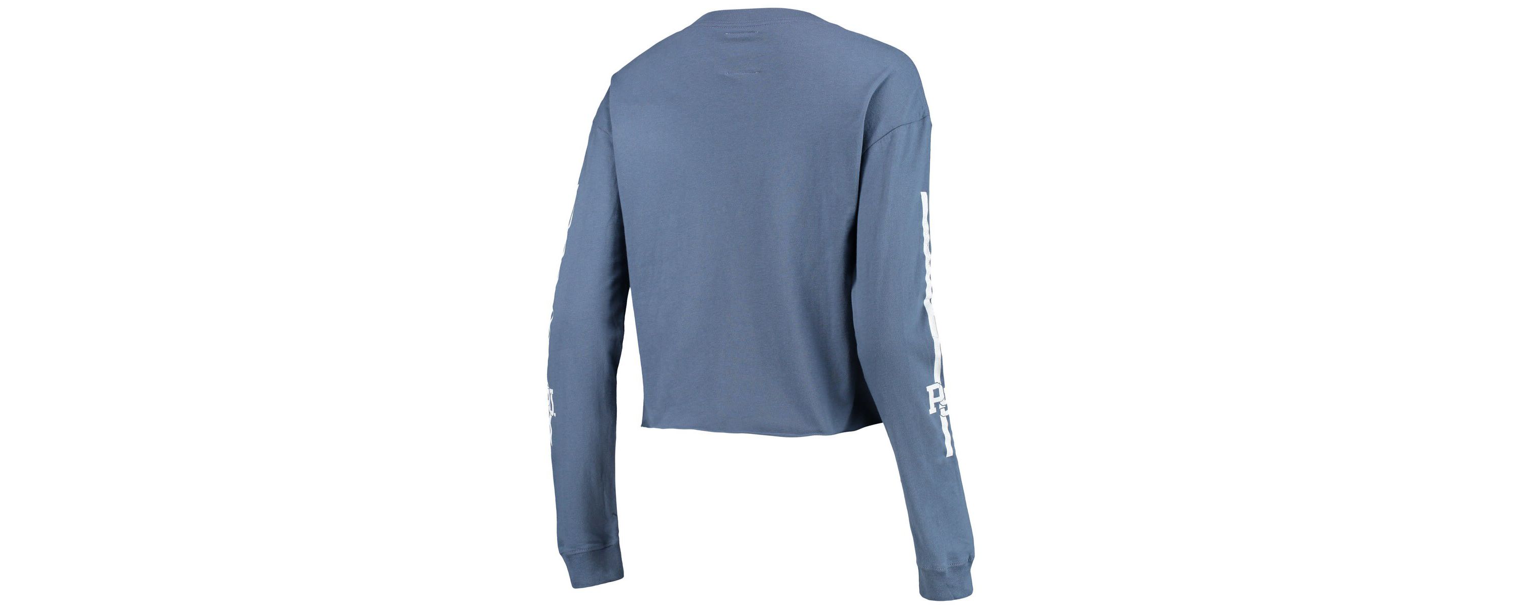 NCAA Penn State Nittany Lions Clothesline Cotton Midi Crop Long Sleeve T-Shirt