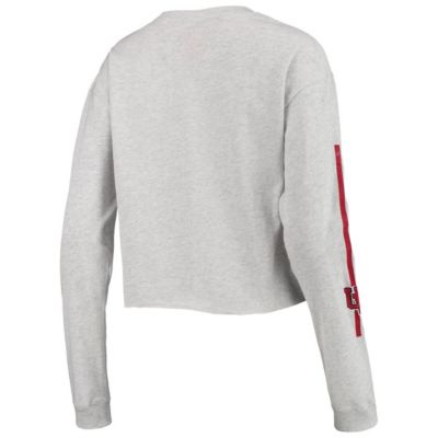 NCAA ed Wisconsin Badgers Clothesline Cotton Midi Crop Long Sleeve T-Shirt