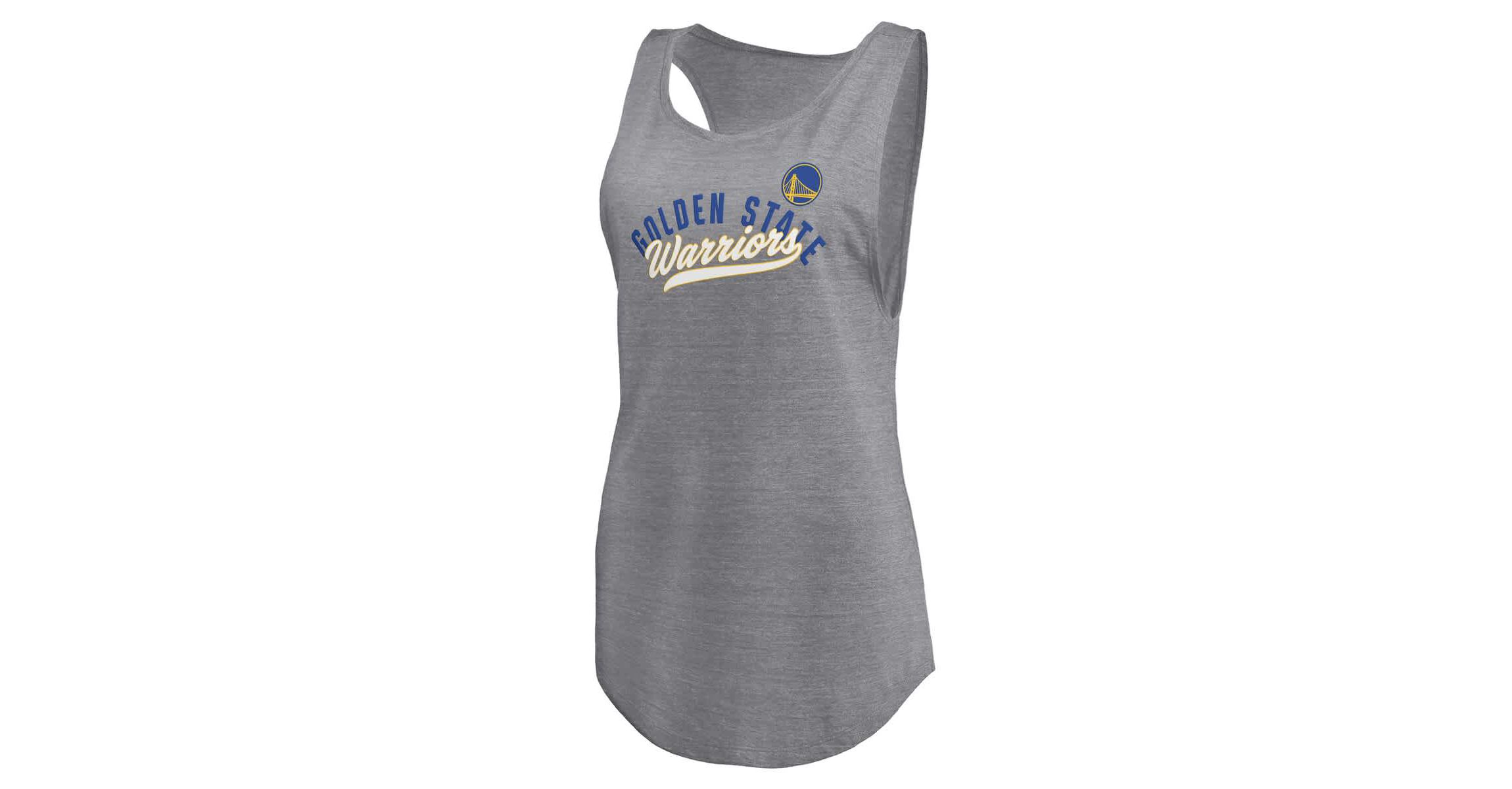 NBA Fanatics ed Golden State Warriors Quality Time Open Scoop Neck Tri-Blend Tank Top