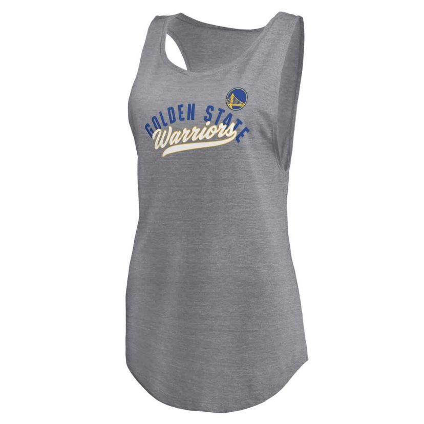 NBA Fanatics ed Golden State Warriors Quality Time Open Scoop Neck Tri-Blend Tank Top