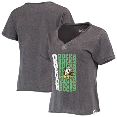 NCAA ed Oregon Ducks Burnout Loose Fit V-Neck T-Shirt