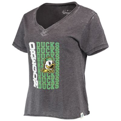 NCAA ed Oregon Ducks Burnout Loose Fit V-Neck T-Shirt