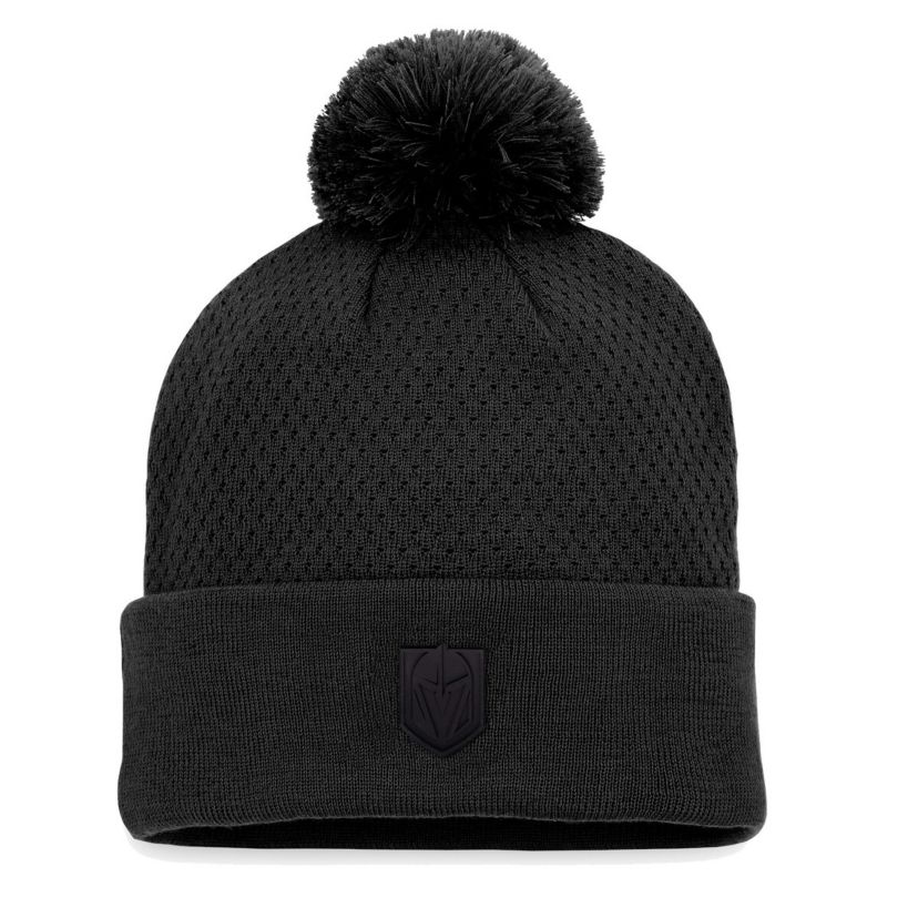 NHL Fanatics Vegas Golden Knights Authentic Pro Road Cuffed Knit Hat with Pom