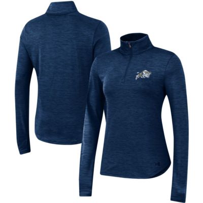 Navy Midshipmen NCAA Under Armour Midshipmen Vent Space-Dye Performance Quarter-Zip Jacket