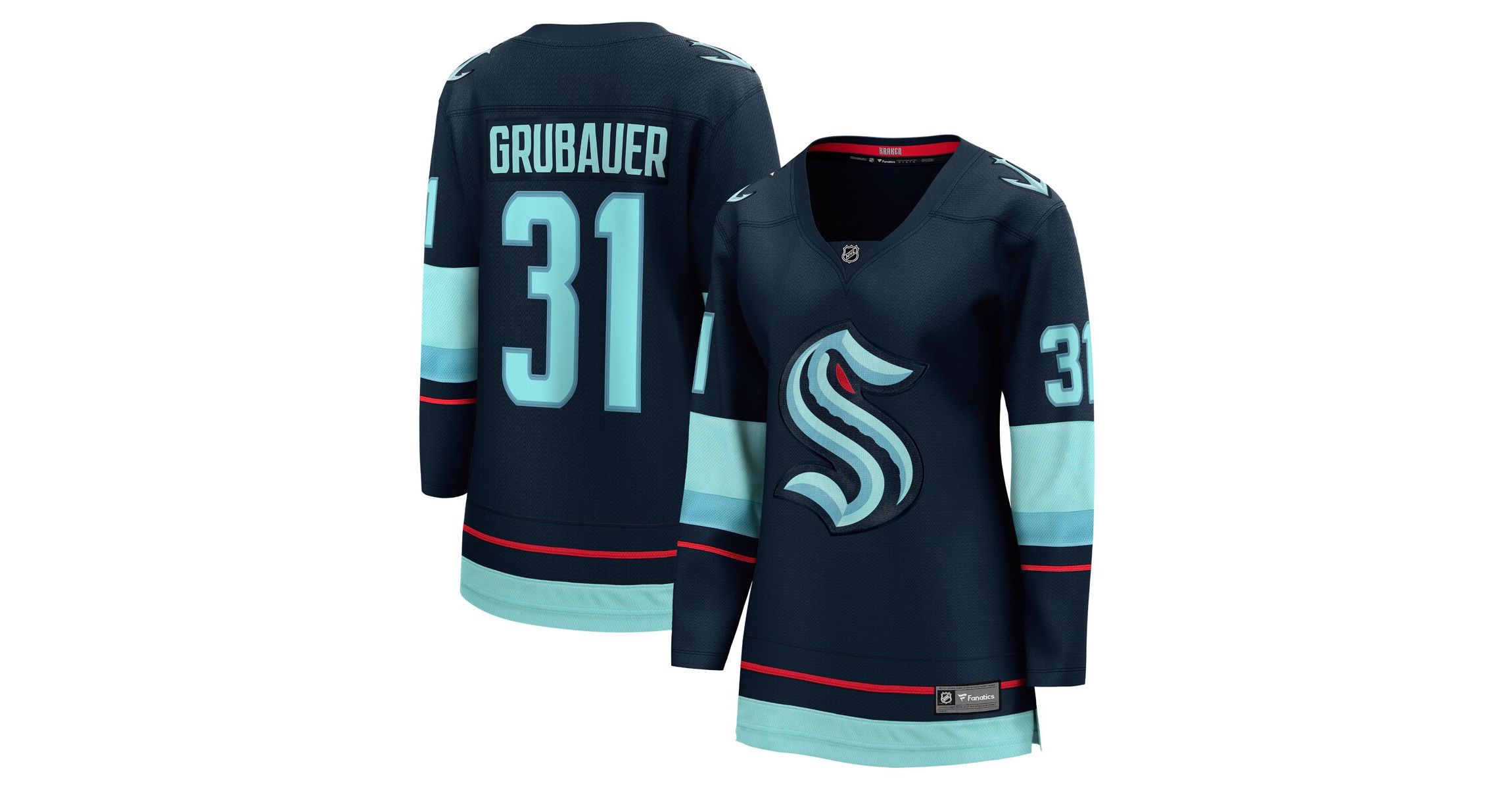 NHL Fanatics Philipp Grubauer Seattle Kraken Home Breakaway Player Jersey