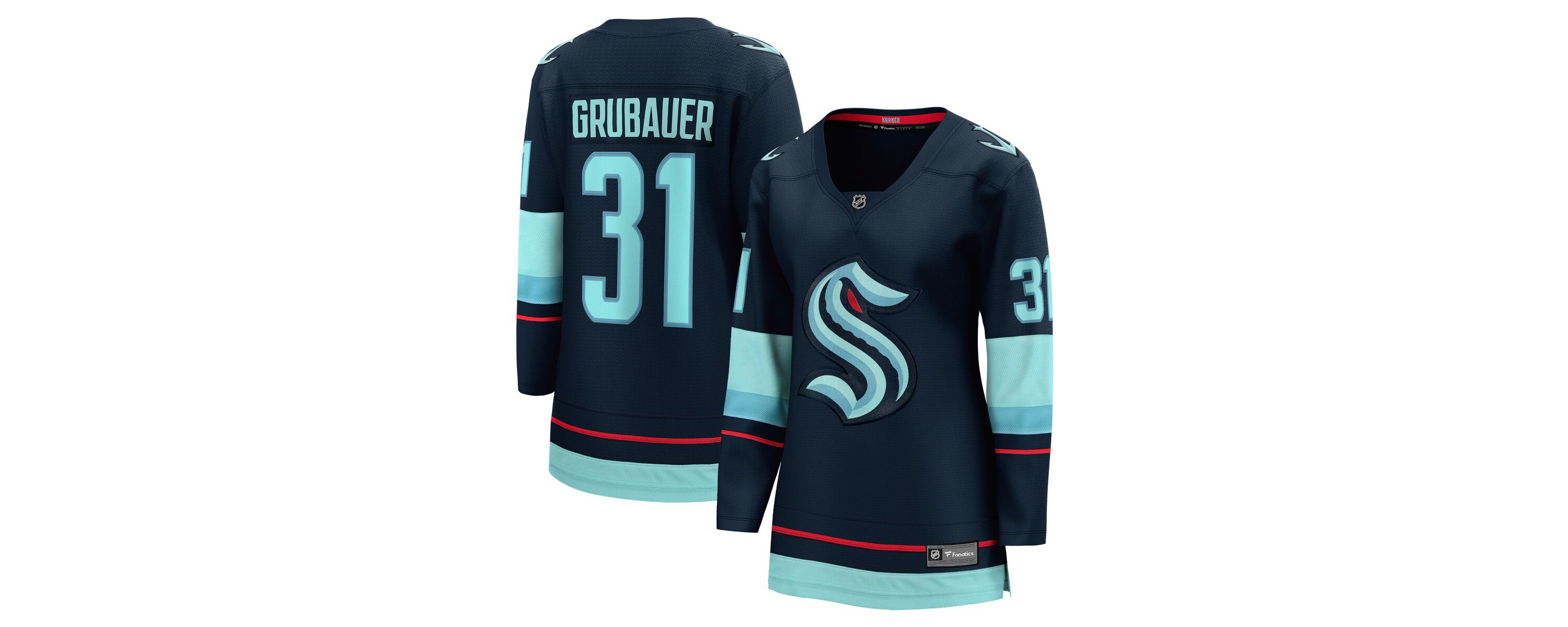 NHL Fanatics Philipp Grubauer Seattle Kraken Home Breakaway Player Jersey