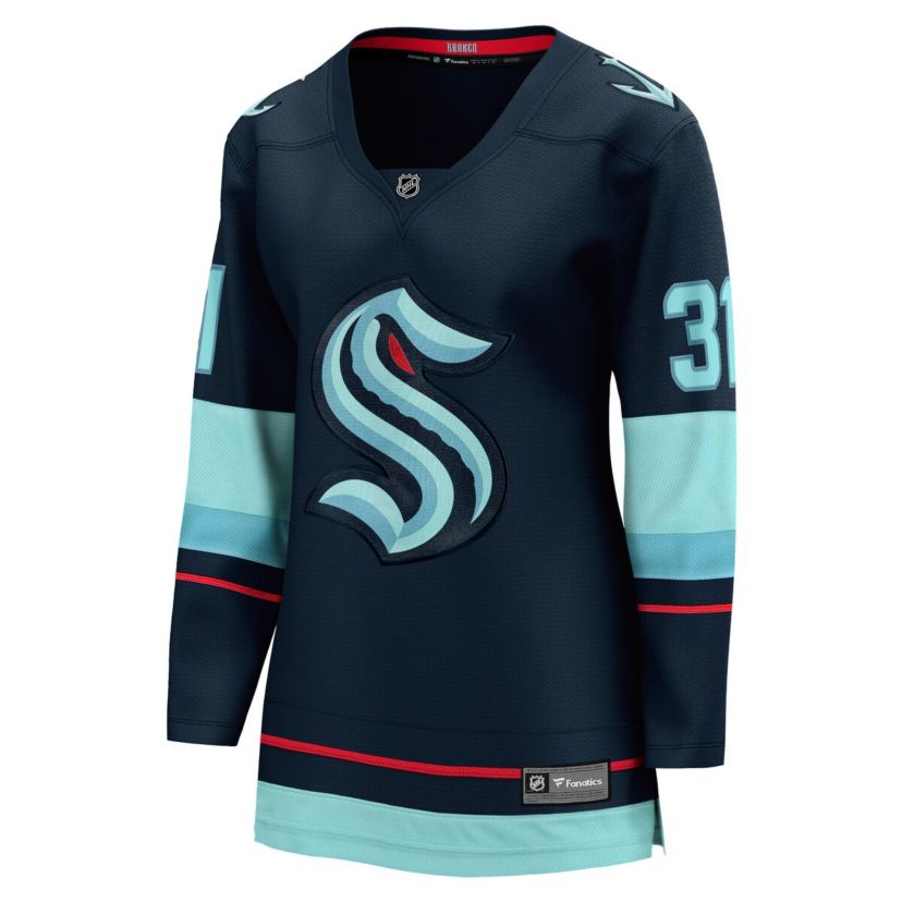 NHL Fanatics Philipp Grubauer Seattle Kraken Home Breakaway Player Jersey