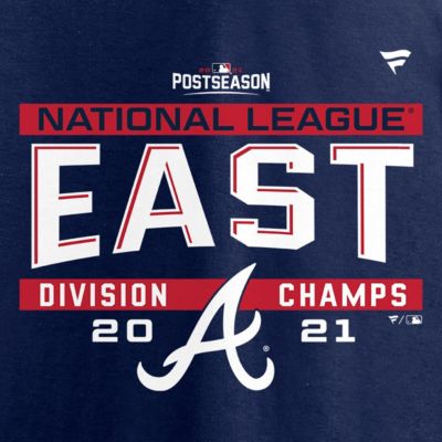 MLB Fanatics Atlanta Braves 2021 NL East Division s Locker Room Plus Size V-Neck T-Shirt