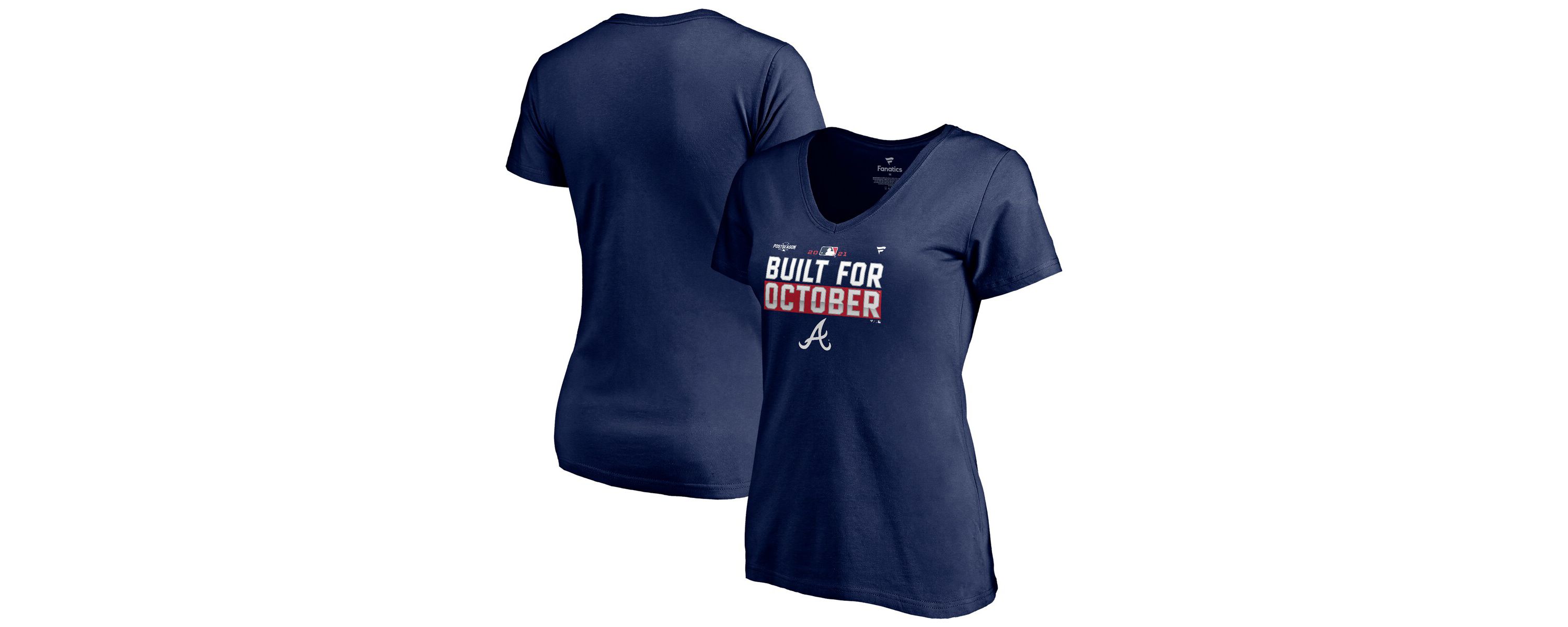 MLB Fanatics Atlanta Braves 2021 season Locker Room Plus Size V-Neck T-Shirt