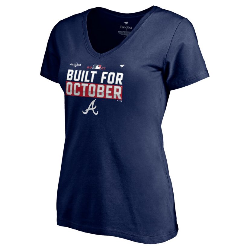 MLB Fanatics Atlanta Braves 2021 season Locker Room Plus Size V-Neck T-Shirt