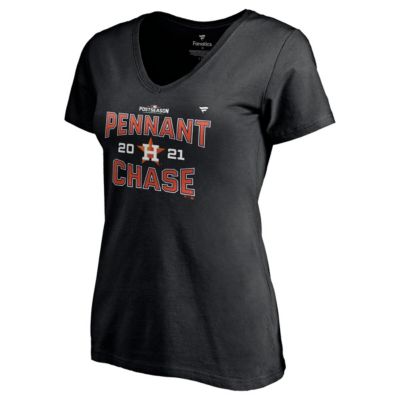 MLB Fanatics Houston Astros 2021 Division Series Winner Locker Room V-Neck T-Shirt