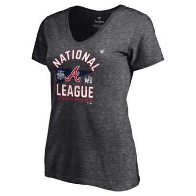 MLB Fanatics ed Atlanta Braves 2021 National League s Locker Room Plus V-Neck T-Shirt