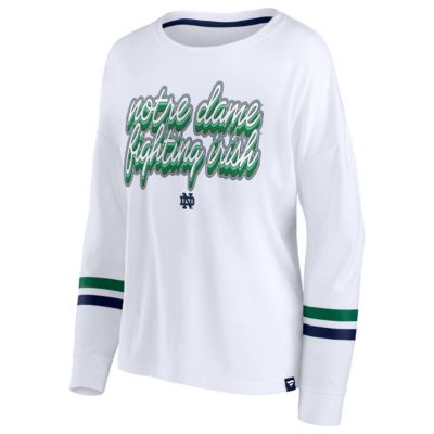 NCAA Fanatics Notre Dame Fighting Irish Retro Power Striped Long Sleeve T-Shirt