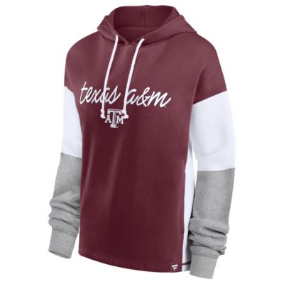 NCAA Fanatics Texas A&M Aggies Play It Safe Colorblock Pullover Hoodie