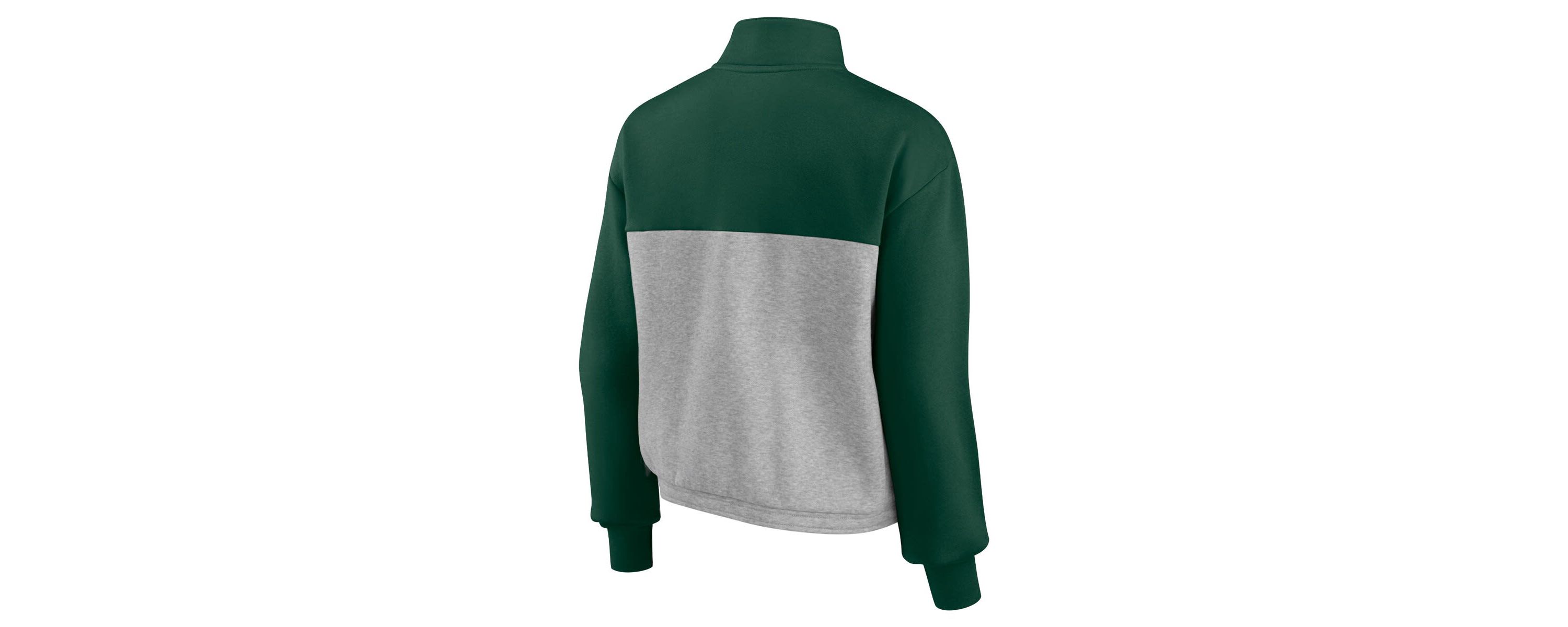 Miami (FL) Hurricanes NCAA Fanatics ed Miami Hurricanes Sideline to Sideline Colorblock Quarter-Zip Jacket