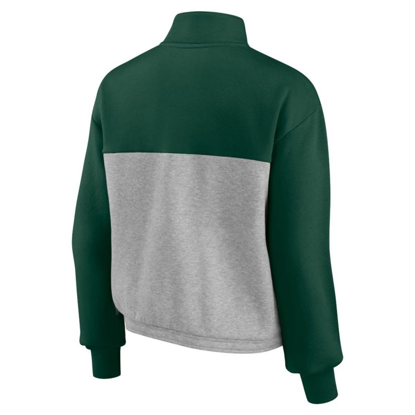 Miami (FL) Hurricanes NCAA Fanatics ed Miami Hurricanes Sideline to Sideline Colorblock Quarter-Zip Jacket