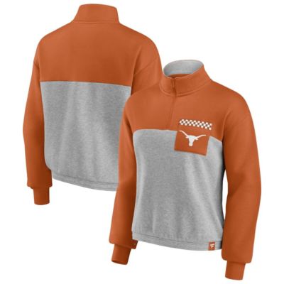 NCAA Fanatics Texas Longhorns Sideline to Colorblock Quarter-Zip Jacket