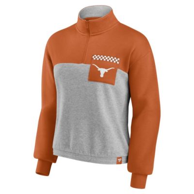 NCAA Fanatics Texas Longhorns Sideline to Colorblock Quarter-Zip Jacket