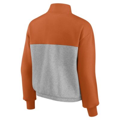 NCAA Fanatics Texas Longhorns Sideline to Colorblock Quarter-Zip Jacket