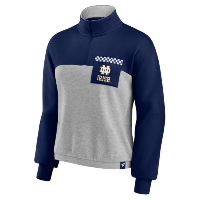 NCAA Fanatics ed Notre Dame Fighting Irish Sideline to Colorblock Quarter-Zip Jacket