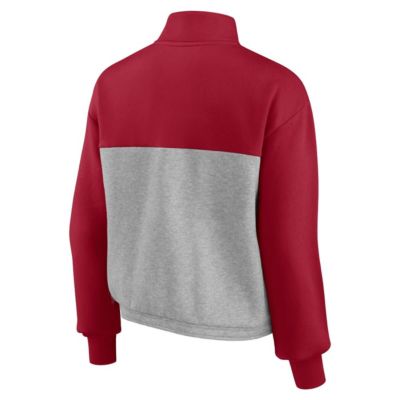 NCAA Fanatics Oklahoma Sooners Sideline to Colorblock Quarter-Zip Jacket