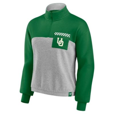 NCAA Fanatics ed Oregon Ducks Sideline to Colorblock Quarter-Zip Jacket