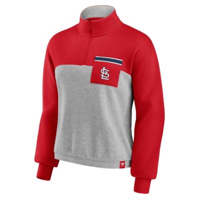 MLB Fanatics St. Louis Cardinals Iconic Cinch Waist Quarter-Zip Top