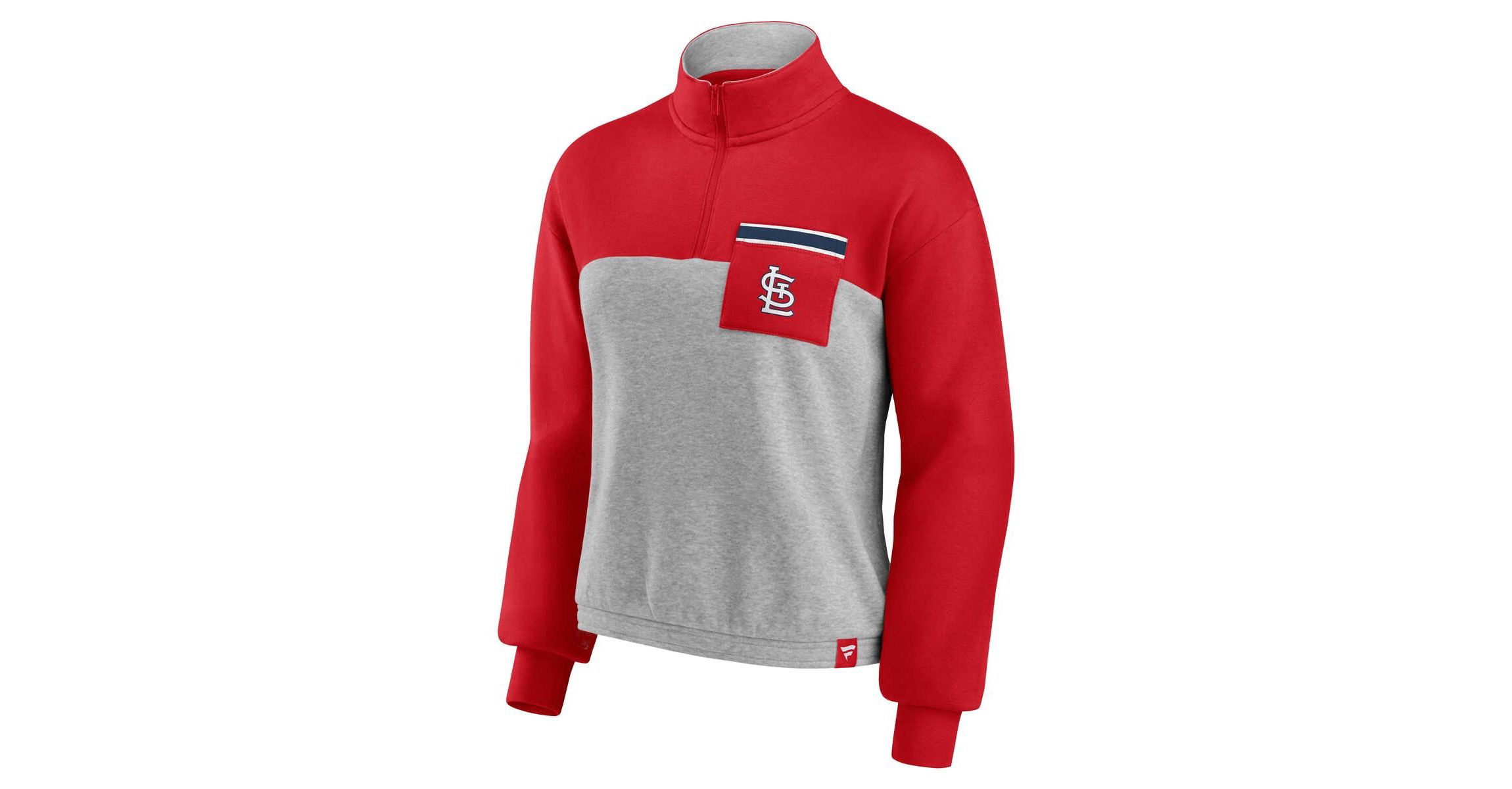 MLB Fanatics St. Louis Cardinals Iconic Cinch Waist Quarter-Zip Top