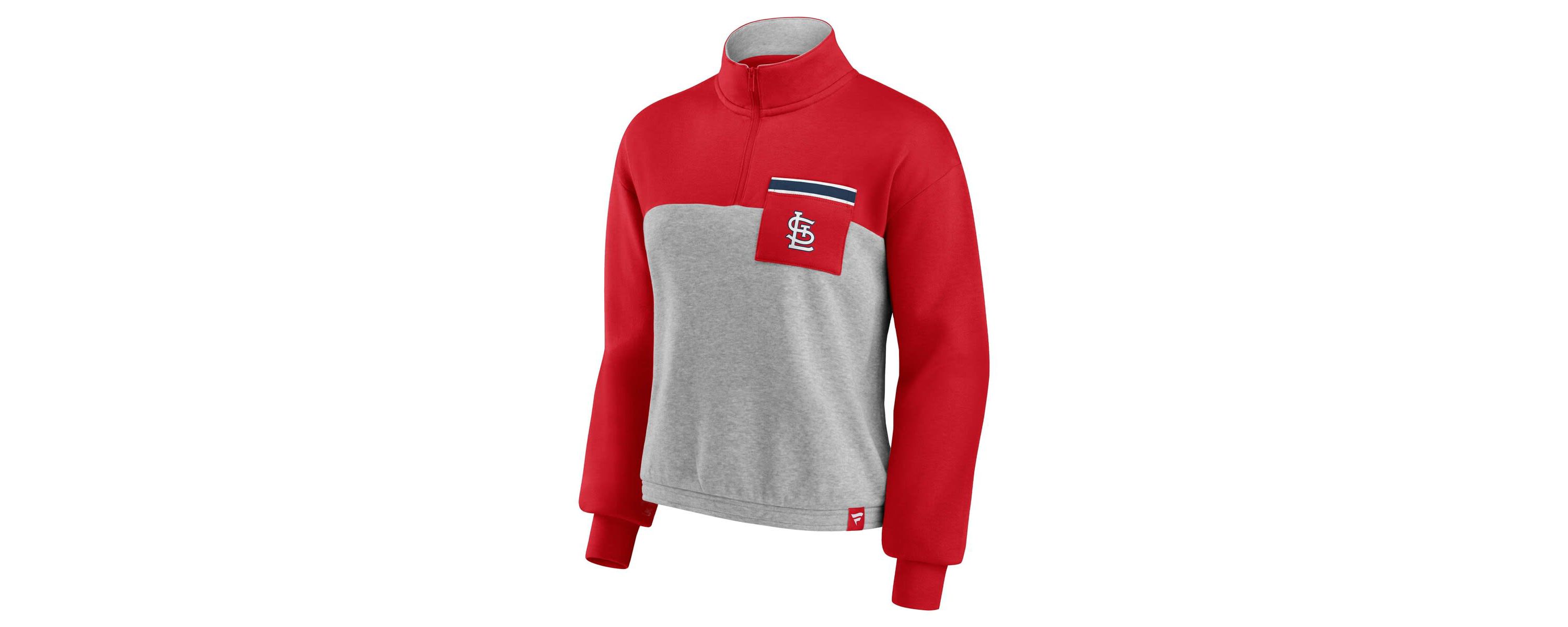 MLB Fanatics St. Louis Cardinals Iconic Cinch Waist Quarter-Zip Top