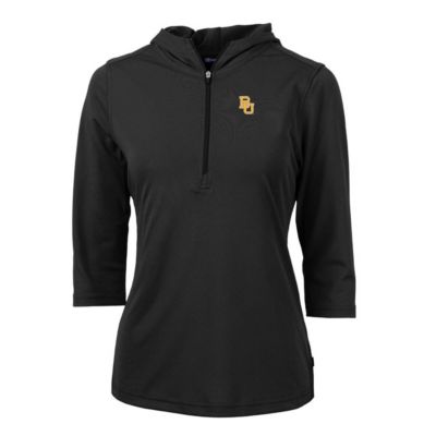 NCAA Baylor Bears Virtue Eco Pique Half-Zip 3/4 Sleeve Pullover Hoodie