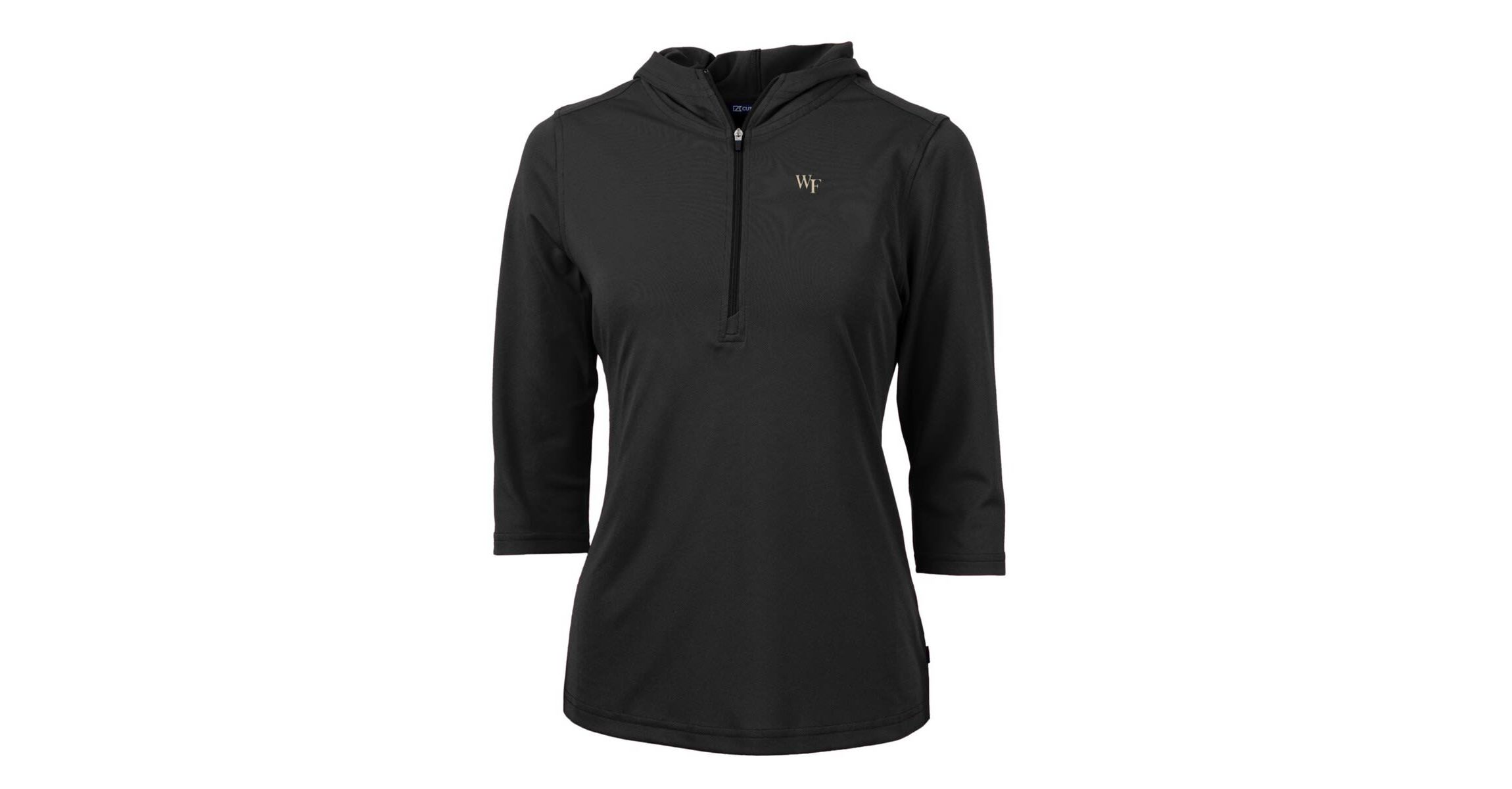 NCAA Wake Forest Demon Deacons Virtue Eco Pique Half-Zip 3/4 Sleeve Pullover Hoodie
