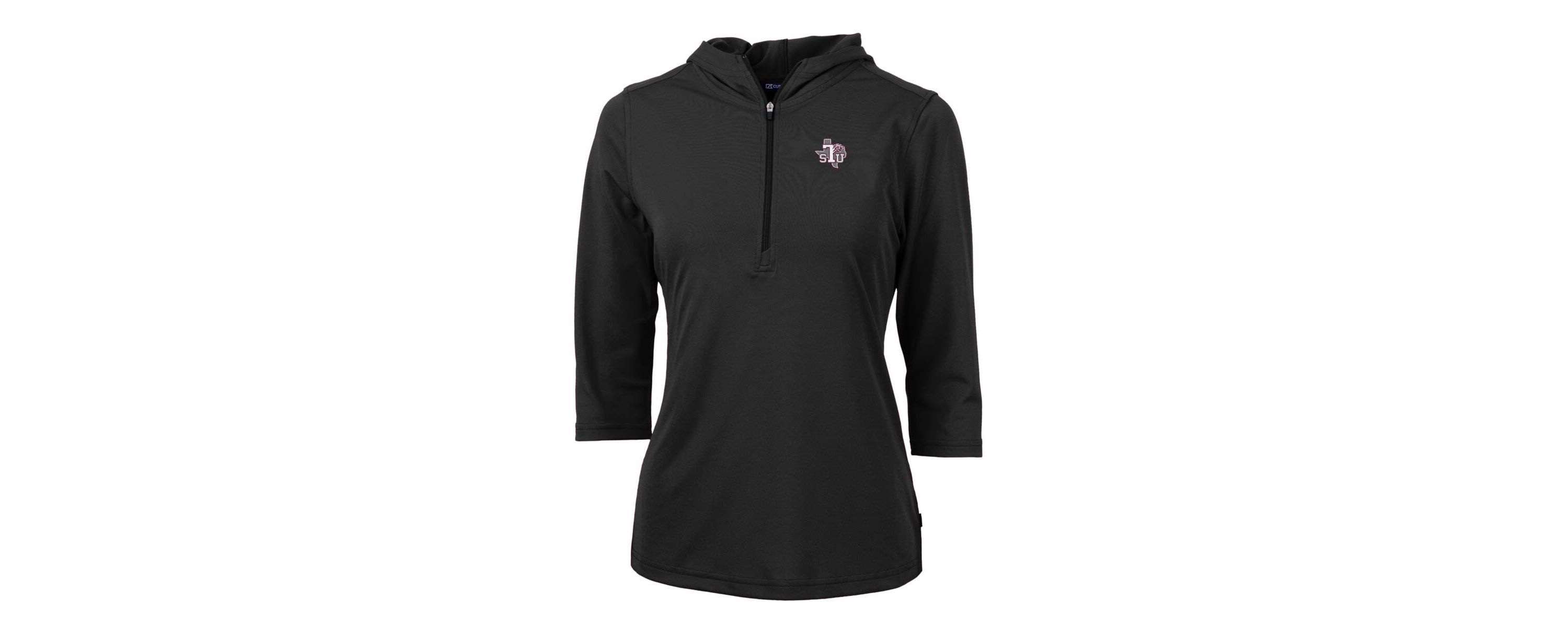 NCAA Texas Southern Tigers Virtue Eco Pique Half-Zip 3/4 Sleeve Pullover Hoodie