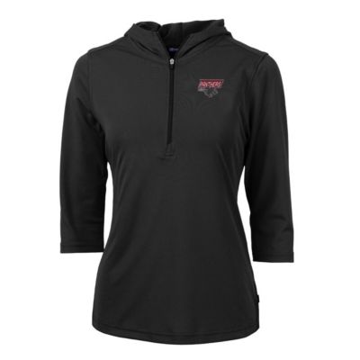 Clark Atlanta Panthers NCAA University Virtue Eco Pique Half-Zip 3/4 Sleeve Pullover Hoodie
