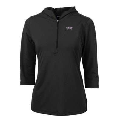 NCAA TCU Horned Frogs Virtue Eco Pique Half-Zip 3/4 Sleeve Pullover Hoodie