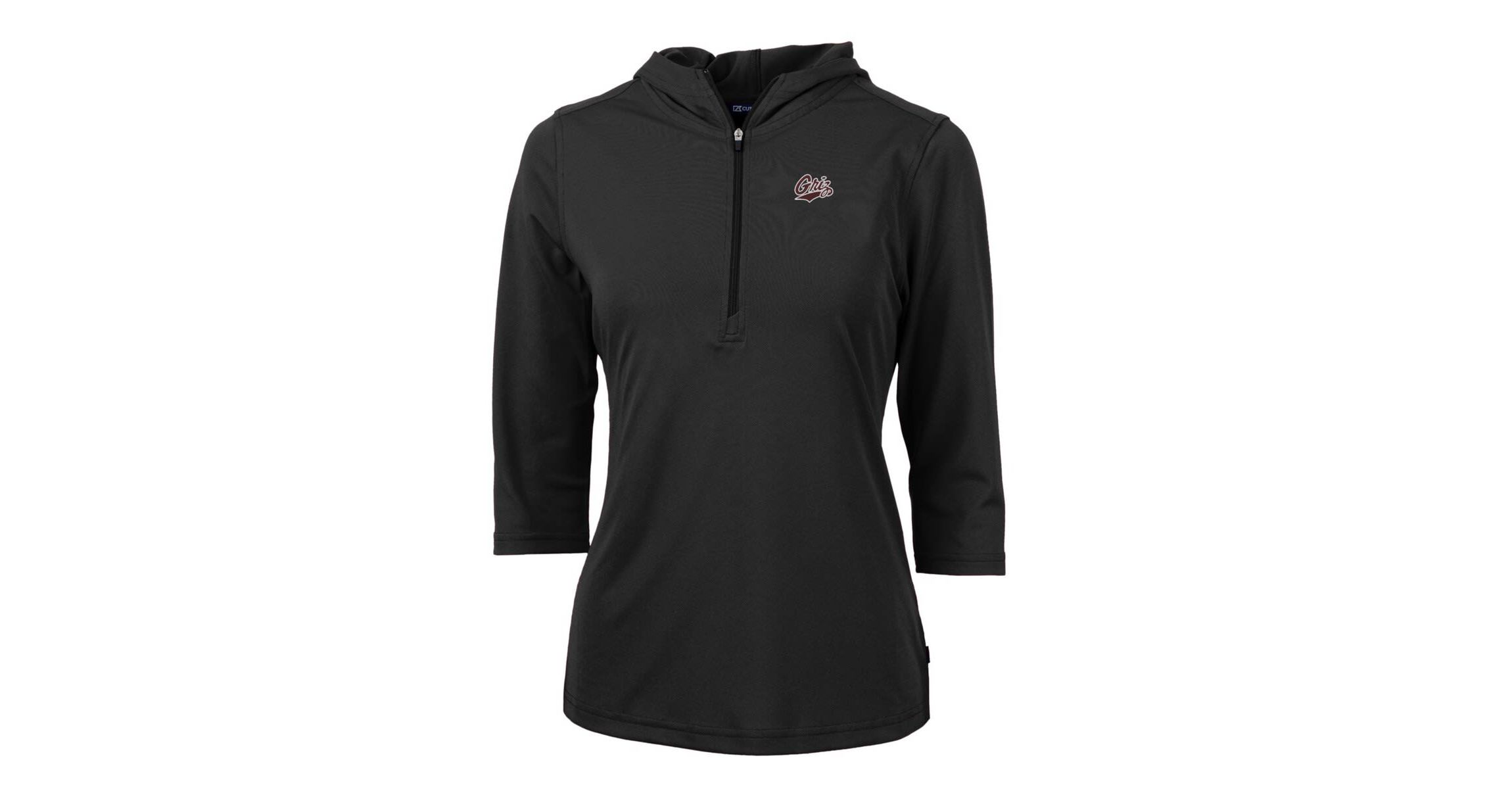 NCAA Montana Grizzlies Virtue Eco Pique Half-Zip 3/4 Sleeve Pullover Hoodie