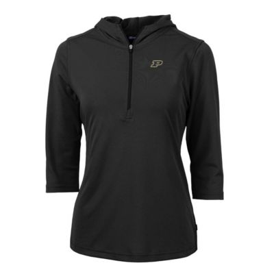 NCAA Purdue Boilermakers Virtue Eco Pique Half-Zip 3/4 Sleeve Pullover Hoodie